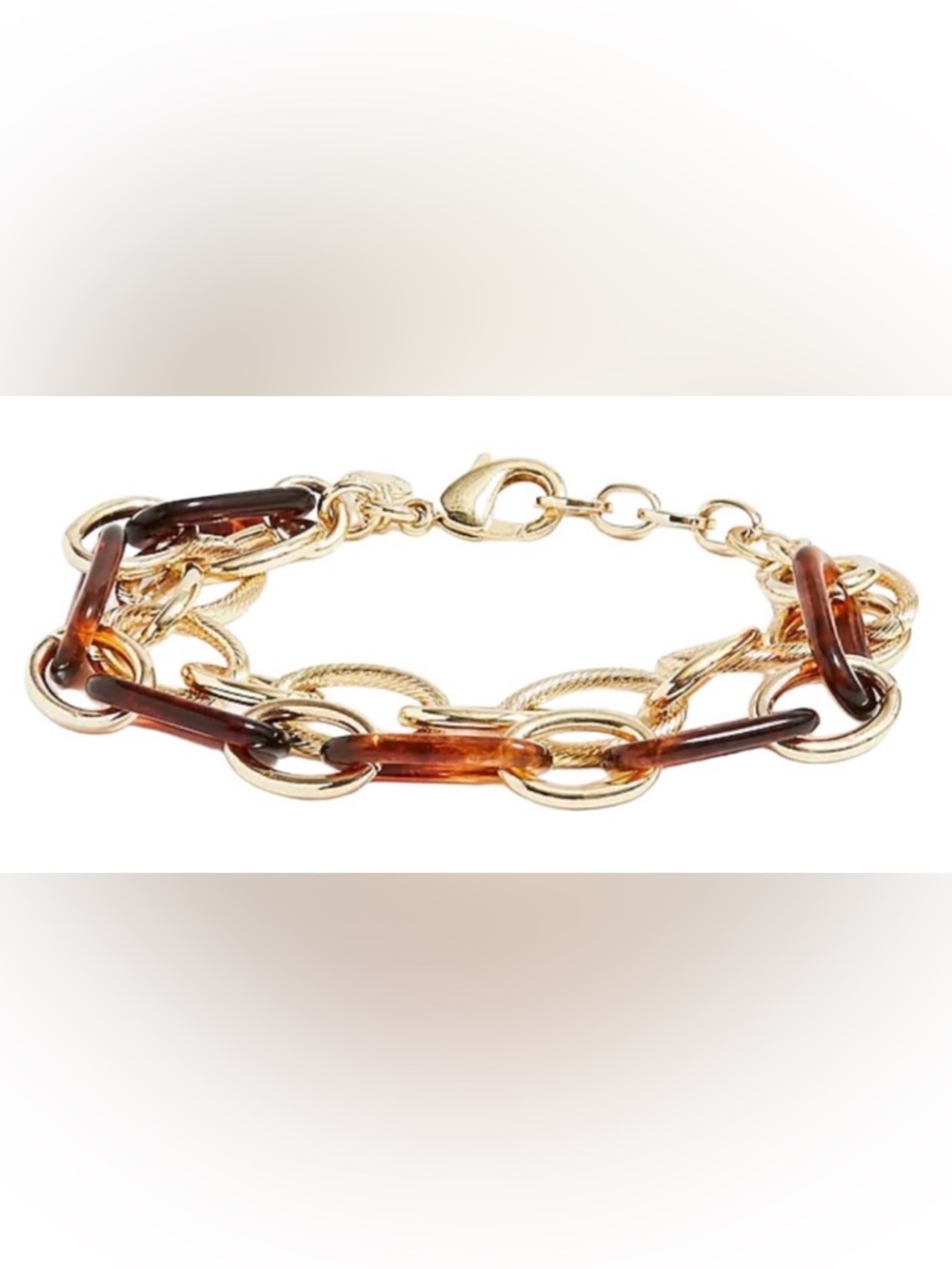 J. Crew Bracelet 7.5” Tortoise Chain Set BL436